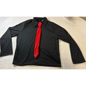 California Costumes Mens Black Long Sleeve Shirt Red Costume XLarge